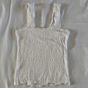 Elegant Cream Textured Women's Top